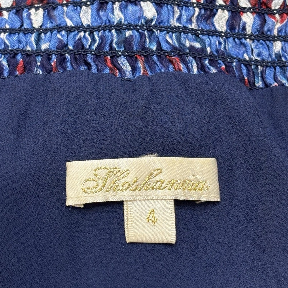 Shoshanna Size 4 Printed Silk Elastic Waist‎ Dress Blue. Lightweight. Lined - Picture 16 of 16